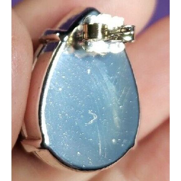 SAQ Signed 3 Pairs of Large Stud Earrings Pink Glass Blue & Yellow Acrylic w/box - Picture 6 of 11